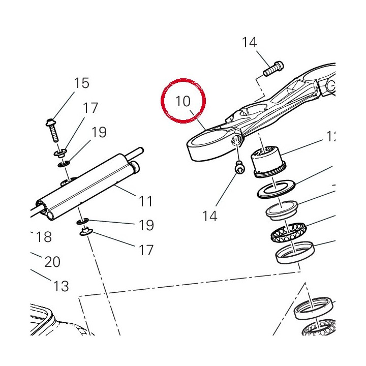 Tête de direction — réf. 34112291AA | Ducati Store