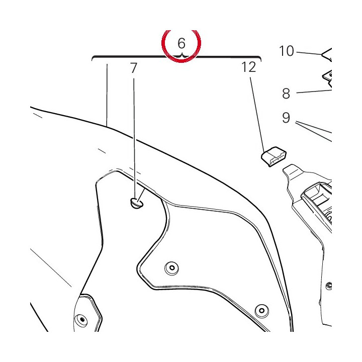 Queue de carénage — réf. 482P2801AB | Ducati Store