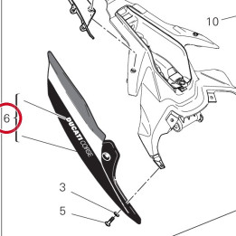 Panneau lateral droit — réf. 48212471AM | Ducati Store