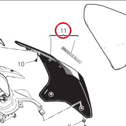 Panneau lateral gauche — réf. 48212461AM | Ducati Store