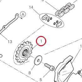 Pignon chaîne D16 44910801B — réf. 44910801B | Ducati Store