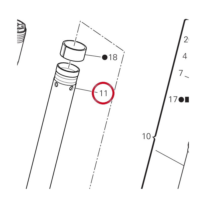 Unité pied de forche + — réf. 34923321A | Ducati Store