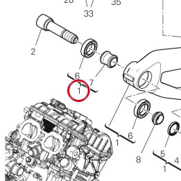 Bras oscillant arrière — réf. 37029352BA | Ducati Store