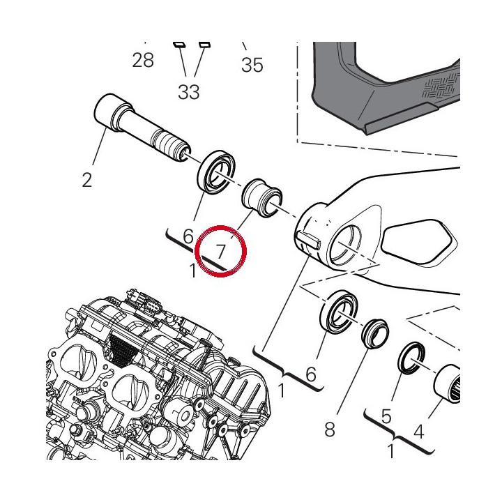 Entretoise interne — réf. 7131C821AA | Ducati Store