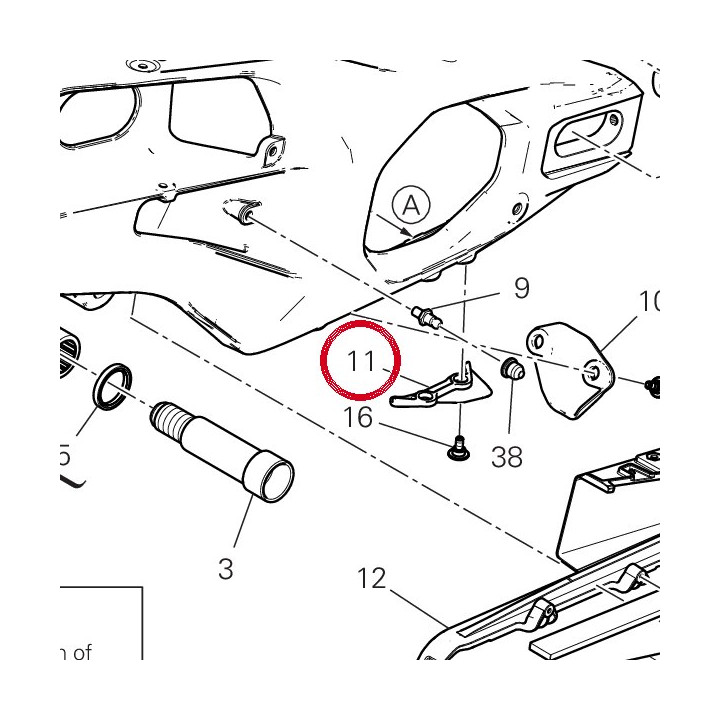 Aileron Cache-Chaîne — réf. 44610681A | Ducati Store