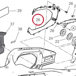 Couvercle droit 24717841B — réf. 24717841B | Ducati Store