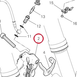 Étrier frein avant gauche — réf. 61042221AA | Ducati Store
