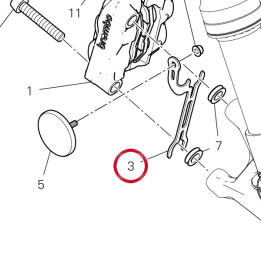 Rh reflector holder (fin) — réf. 8301R161AA | Ducati Store