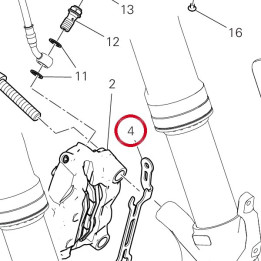 Lh reflector holder (fin) — réf. 8301R151AA | Ducati Store