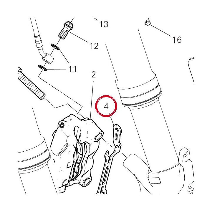 Lh reflector holder (fin) — réf. 8301R151AA | Ducati Store