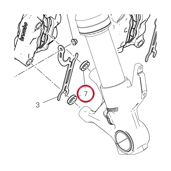 Entretoise 71316331AA — réf. 71316331AA | Ducati Store