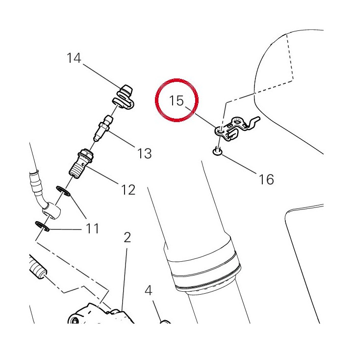 Support tuyau frein — réf. 8301J351A | Ducati Store