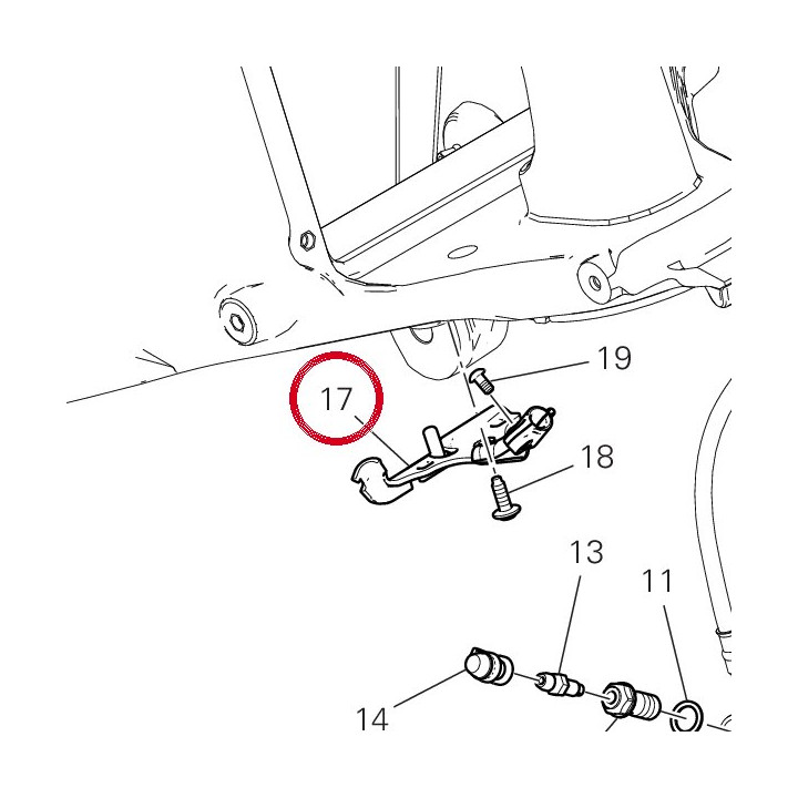 Guide tuyau frein avant — réf. 8301J301A | Ducati Store
