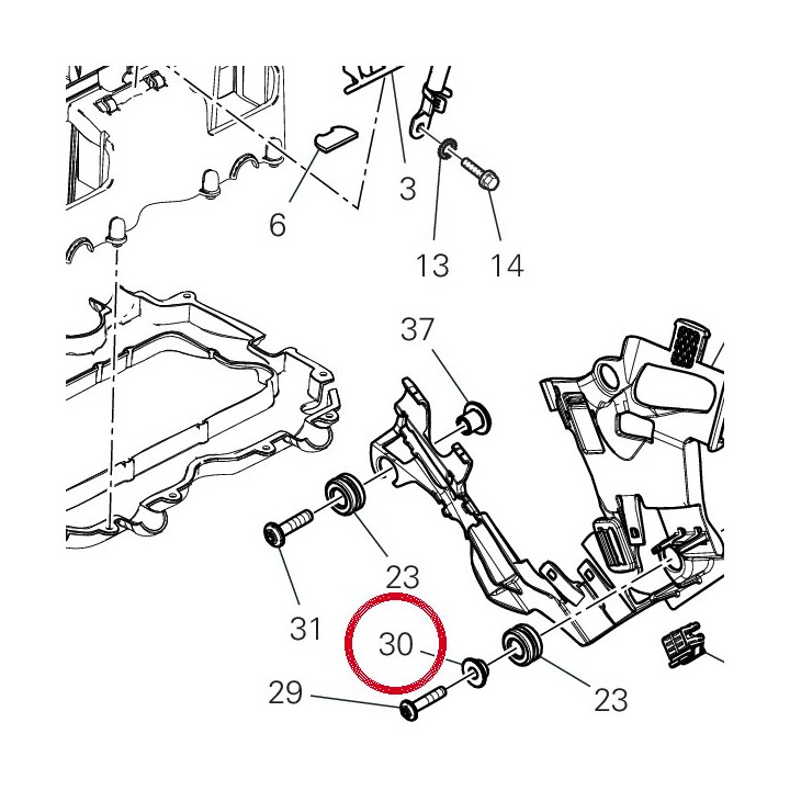 Entretoise 71616491AA — réf. 71616491AA | Ducati Store