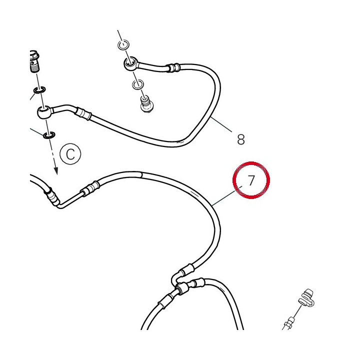 Durit boitier - étriers — réf. 61812093A | Ducati Store
