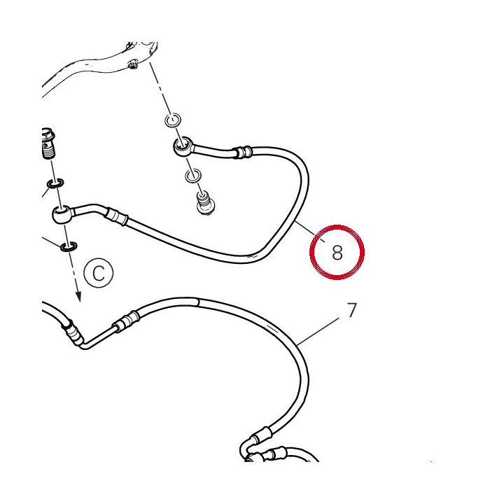 Durite maître cylindre av — réf. 61812081A | Ducati Store