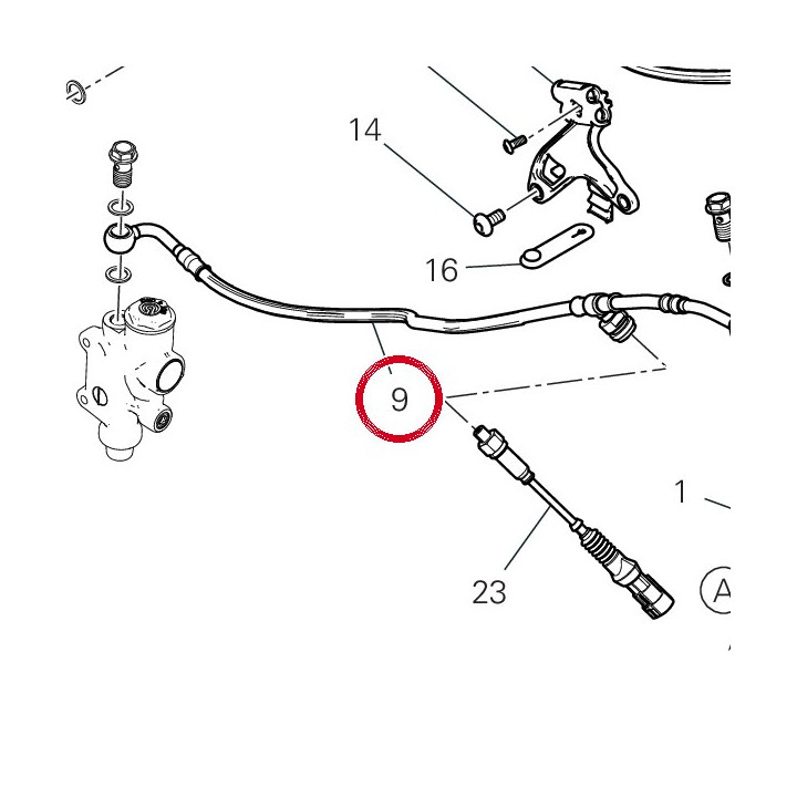 Durite maître cylindre — réf. 61912152A | Ducati Store