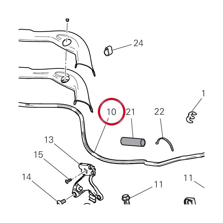 Tubo freno posteriore — réf. 61912162B | Ducati Store