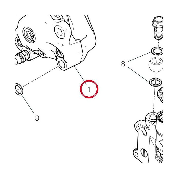 Étrier frein arrière — réf. 61140471A | Ducati Store