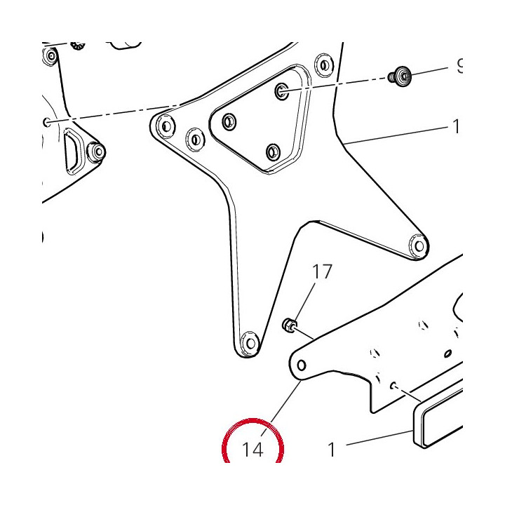 Support catadioptre — réf. 82719121AA | Ducati Store
