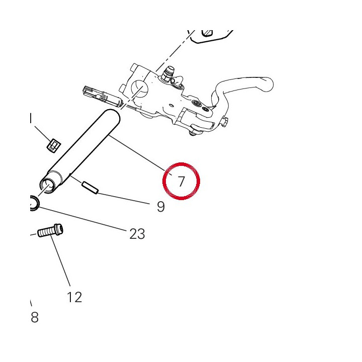 Tube Demi-Guidon gauche — réf. 87513911AA | Ducati Store
