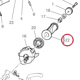 Jeu de poignées 96282001AA — réf. 96282001AA | Ducati Store