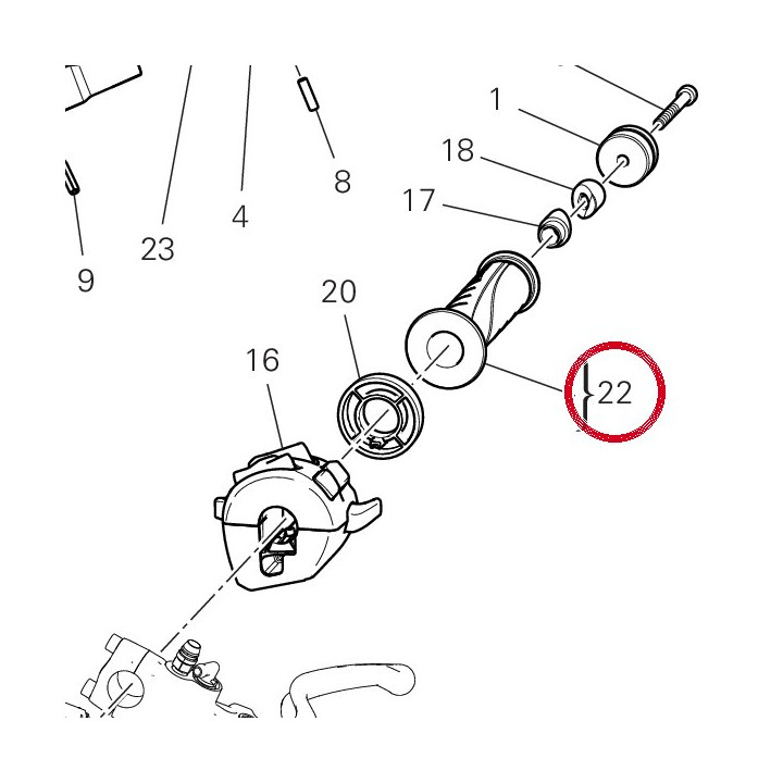 Jeu de poignées 96282001AA — réf. 96282001AA | Ducati Store