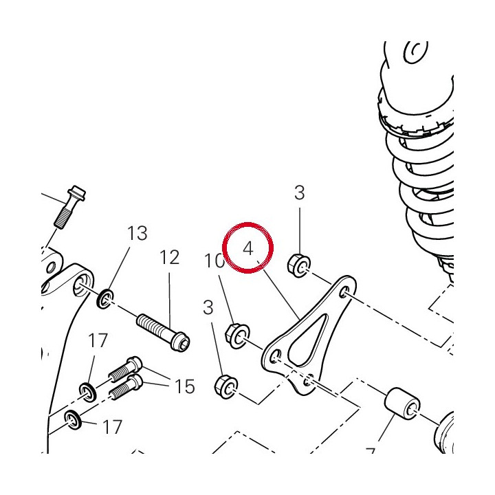 Equerre 37212441AA — réf. 37212441AA | Ducati Store