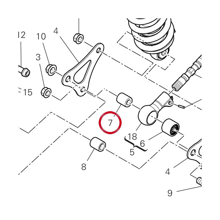 Entretoise 7131F481A — réf. 7131F481A | Ducati Store