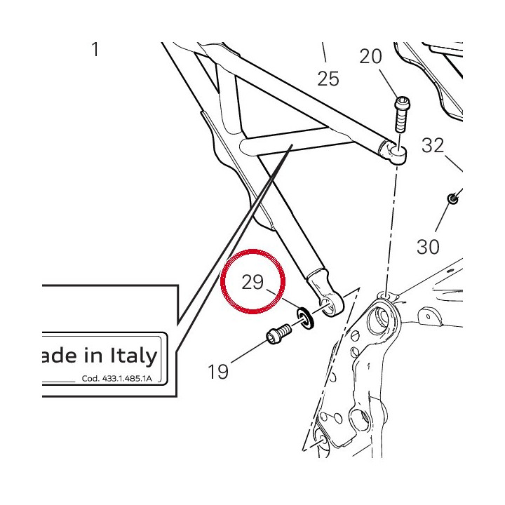 Rondelle dentelee — réf. 85540131AA | Ducati Store