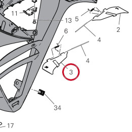 Déflecteur droit 4841C761A — réf. 4841C761A | Ducati Store