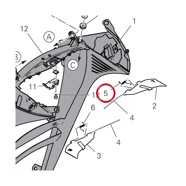 Ressort déflecteur gauche — réf. 79916741AA | Ducati Store