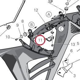 Guide tuyau frein avant — réf. 8301J291A | Ducati Store