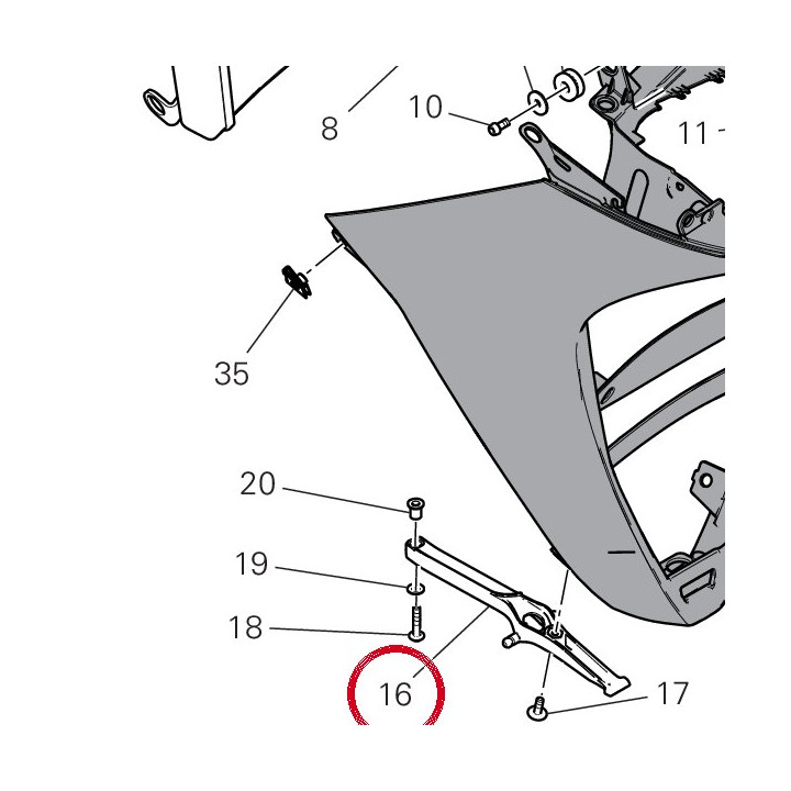 Equerre 8301N462A — réf. 8301N462A | Ducati Store