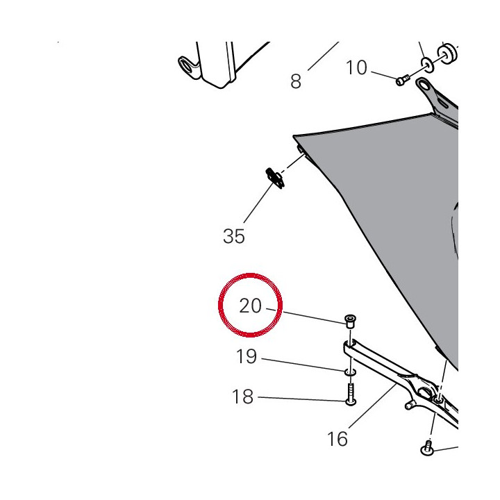 Entretoise 71611821AA — réf. 71611821AA | Ducati Store