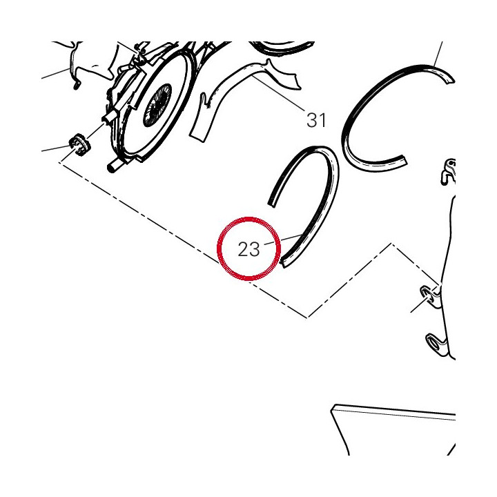 Joint droit 79110941A — réf. 79110941A | Ducati Store