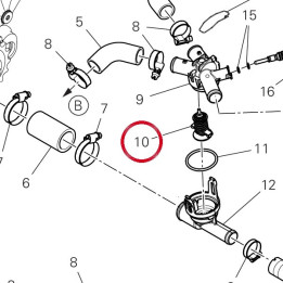 Thermostatic valve 85° — réf. 55340131A | Ducati Store