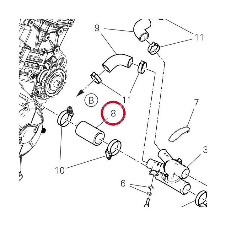 Manchon melangeur – pompe — réf. 80018061A | Ducati Store