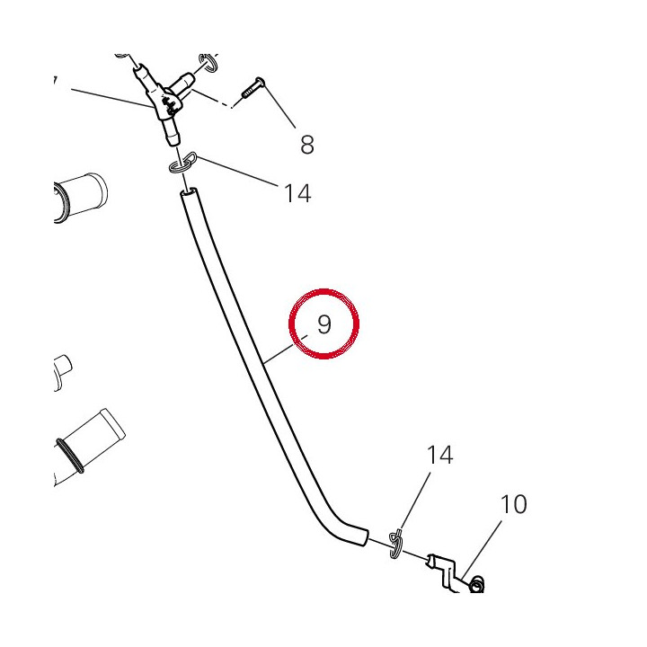 Pipe - radiator- tank 1900 — réf. 93410501A | Ducati Store