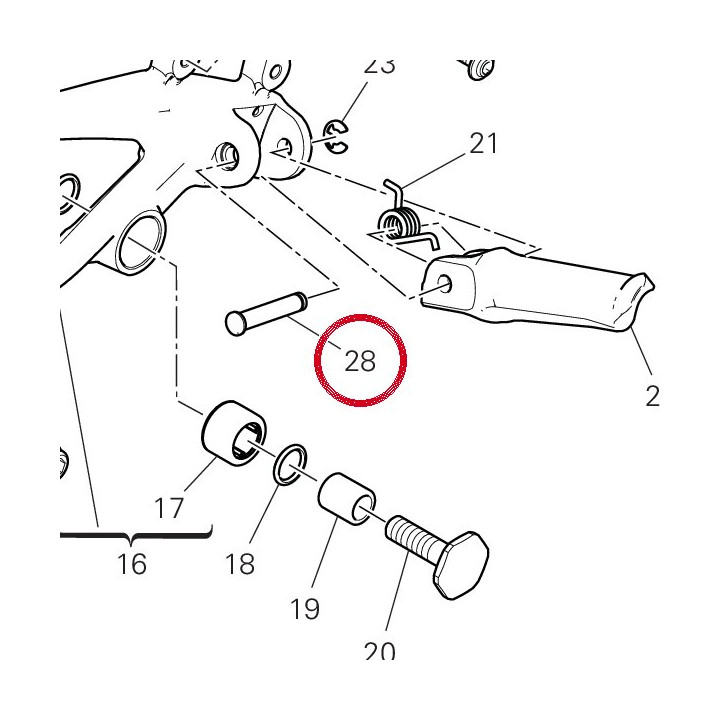 Pivot Repose-Pieds — réf. 82110512AA | Ducati Store