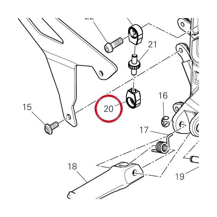 Entretoise 71012281AA — réf. 71012281AA | Ducati Store