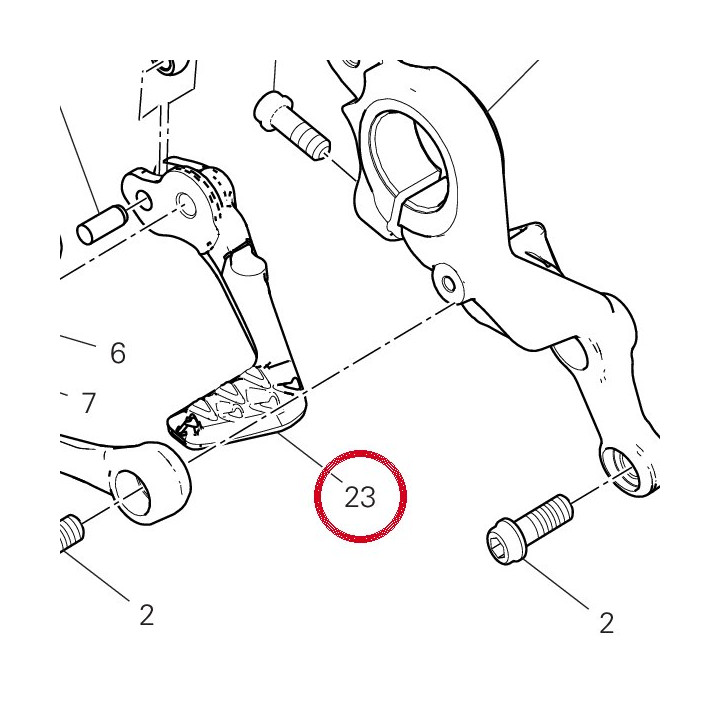 Leva freno V21A fin — réf. 45711322AA | Ducati Store