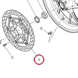 Disque frein avant droit — réf. 49240901A | Ducati Store