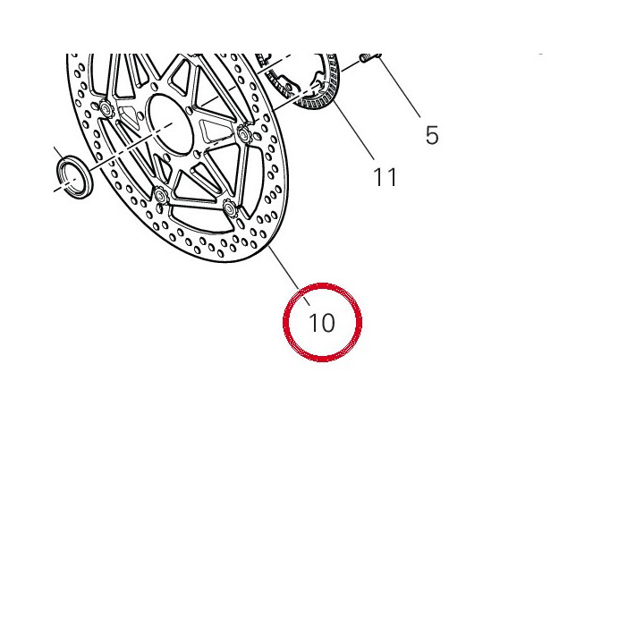 Disque frein avant gauche — réf. 49240891A | Ducati Store