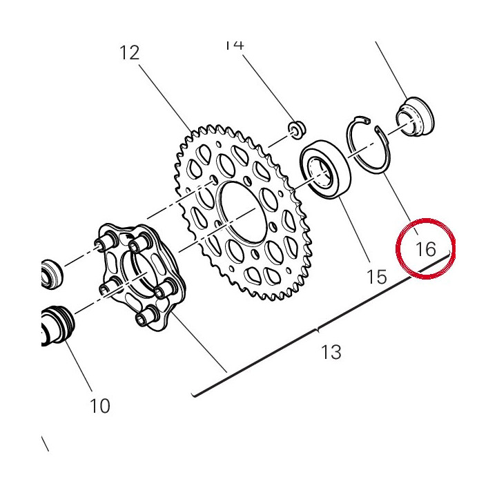 Anneau arret 88451291A — réf. 88451291A | Ducati Store