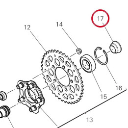 Entretoise ext. 7131F391BA — réf. 7131F391BA | Ducati Store