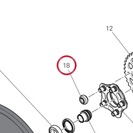 Amortisseur caoutchouc — réf. 49510173AB | Ducati Store