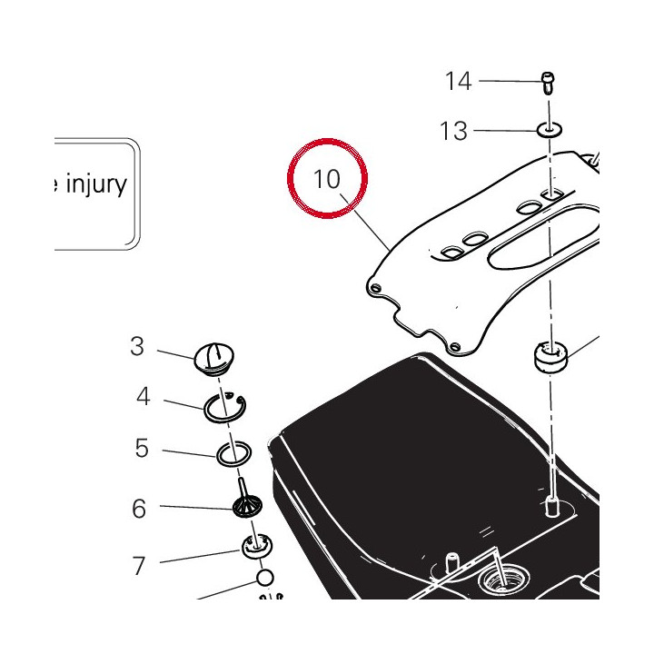 Plaque supérieure — réf. 8291R552AA | Ducati Store