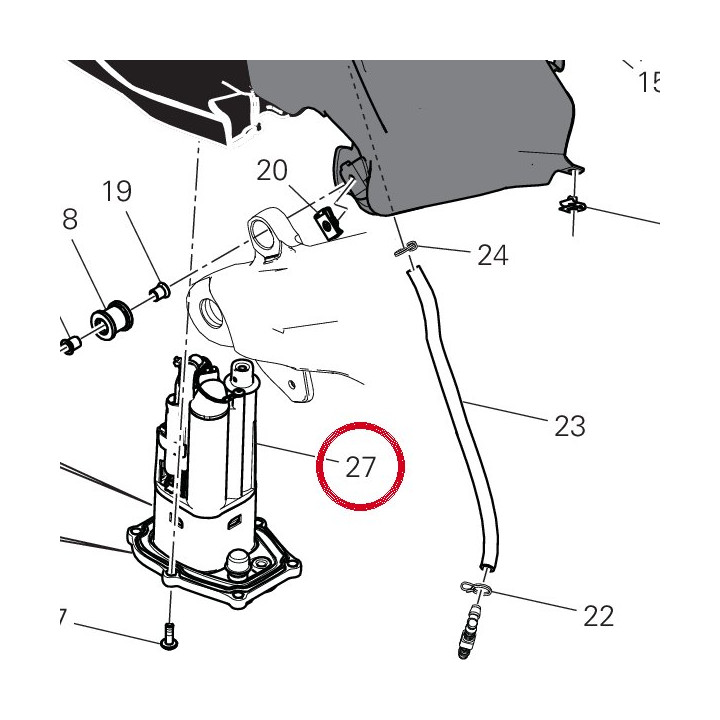 Pompe à carburant 16027111A — réf. 16027111A | Ducati Store