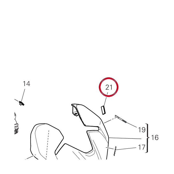 Tampon caoutchouc 86612241A — réf. 86612241A | Ducati Store